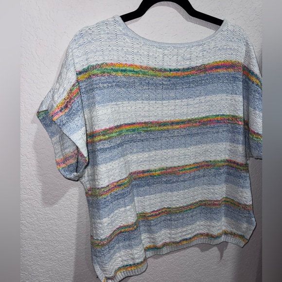 Tribal Jeans neon Rainbow knit size medium - Picture 6 of 6